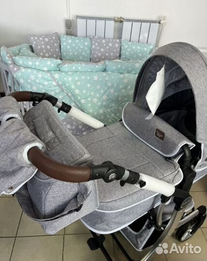 Коляска 3в1 Новая трансформер (Grey )