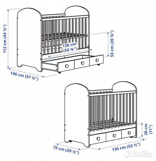 Детская кроватка IKEA