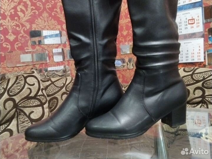 Зимние женские сапоги 38 натуральная кожа