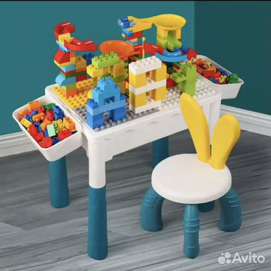 Развивающий стол, стул,конструктор 346 деталей