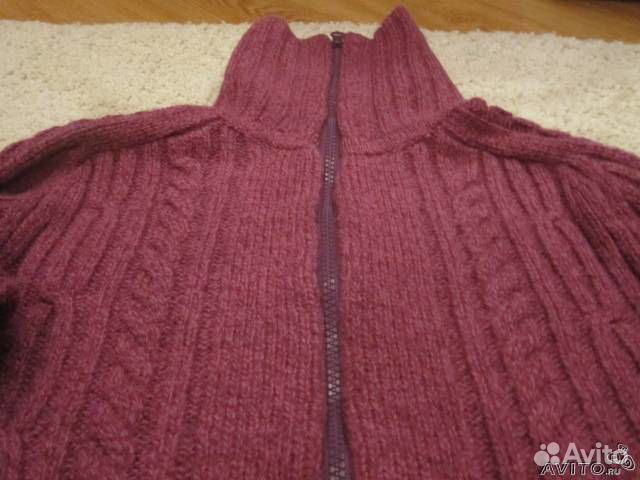 Теплый свитер на молнии для девочки 