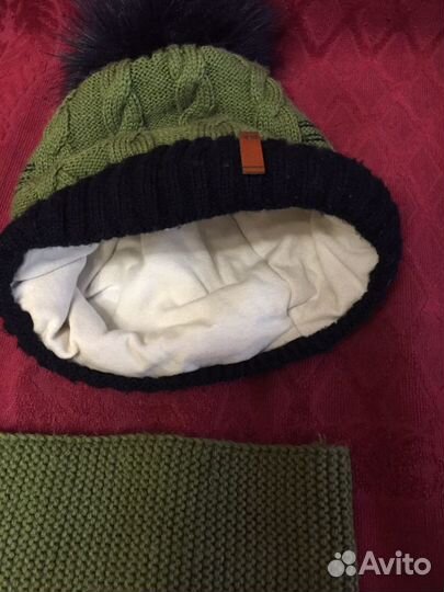 Шапка зимняя детская размер 54-56 и шарф-снуд