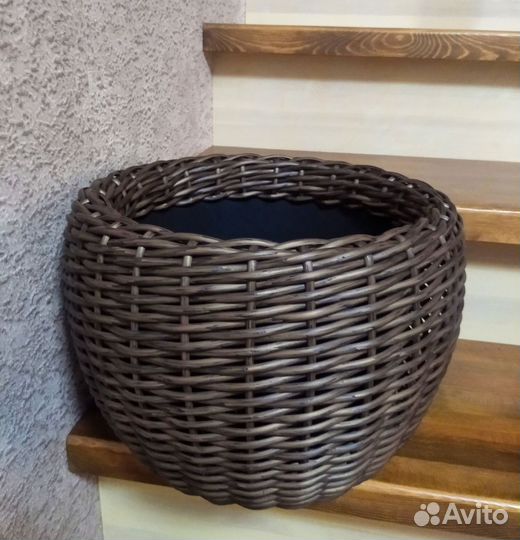 Кашпо для цветов из ротанга корзина горшок ваза