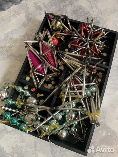 Елочные игрушки СССР стеклярус