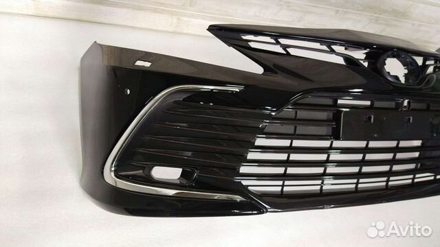 Camry 70 рестайлинг Бампер передний с решеткой