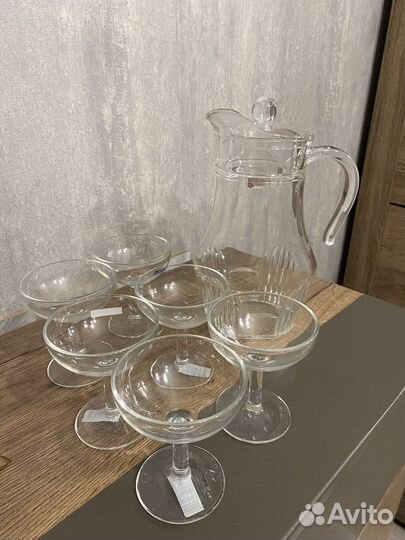 Набор бокалы-креманки + графин