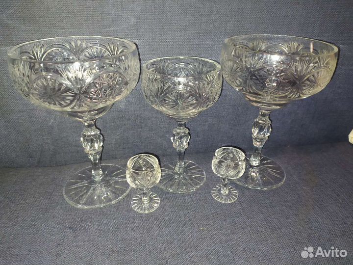 Хрустальные вазы конфетницы