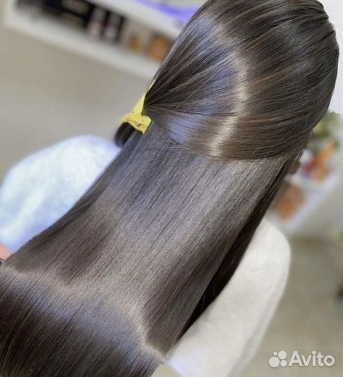 Кератиновое выпрямление волос