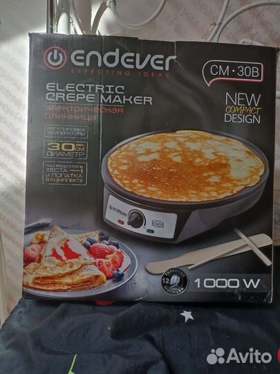 Блинница электрическая endever 30см