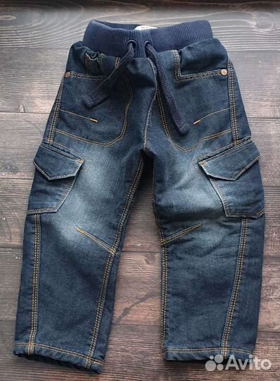 Новые утепленные джинсы Marks & Spencer, ок.80 см