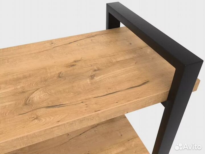 Тумба под тв Айсберг Лофт 160 черный/дуб крафт таб