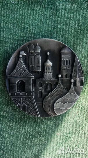 Медаль настольная Москва Кремль тяжелая