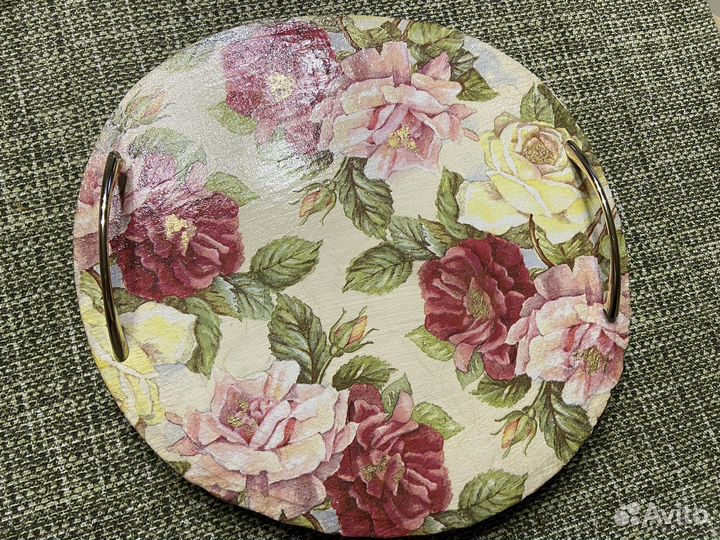 Поднос ручной работы на спиле