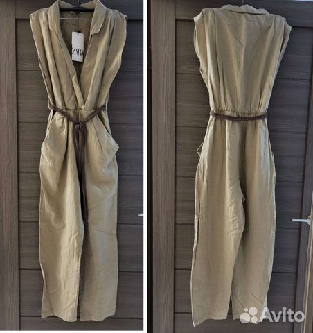 Льняной комбинезон