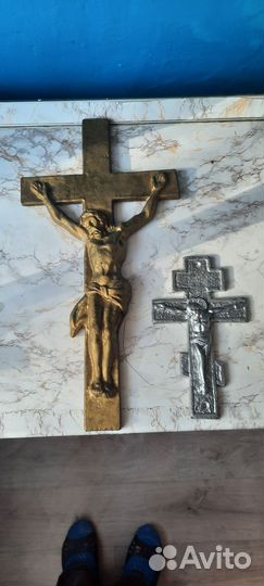 Крест распятие алюминиевое литье СССР