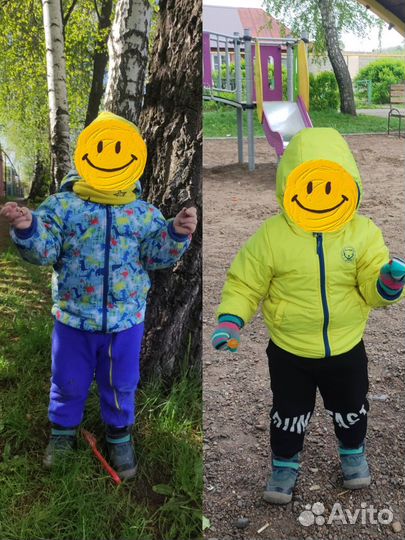 Детская демисезонная 2хсторонняя куртка 92-98