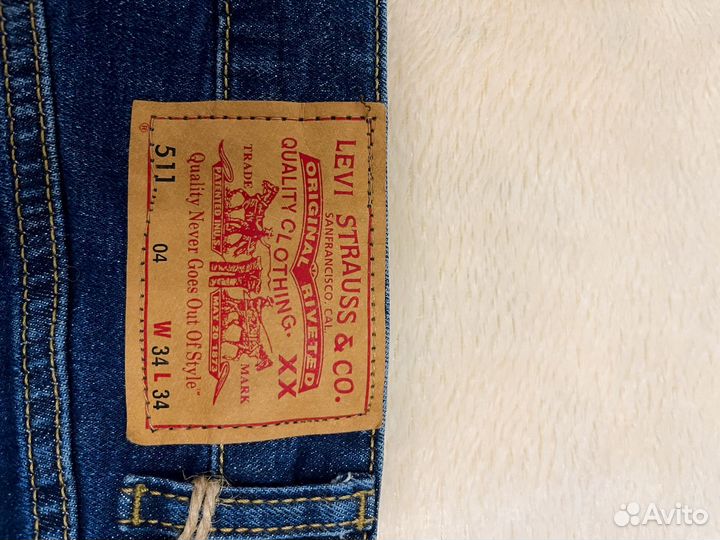 Джинсы levis 511 W34 L34