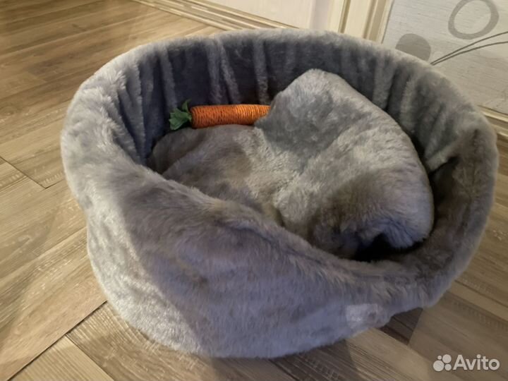 Лежанка домик для кота(серая)