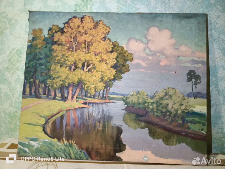 Картина маслом на холсте старинная