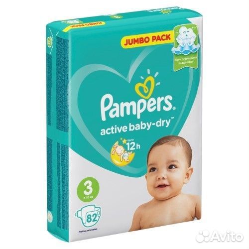 Подгузники pampers 4(9-14 кг ) 70 шт active baby