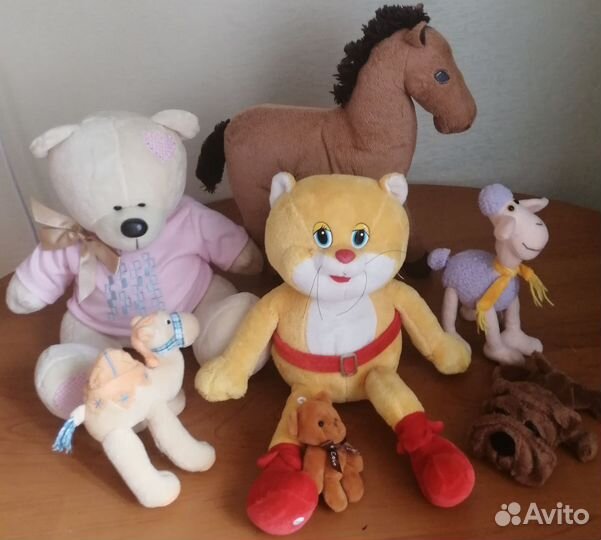 Пакетом детские игрушки мягкие