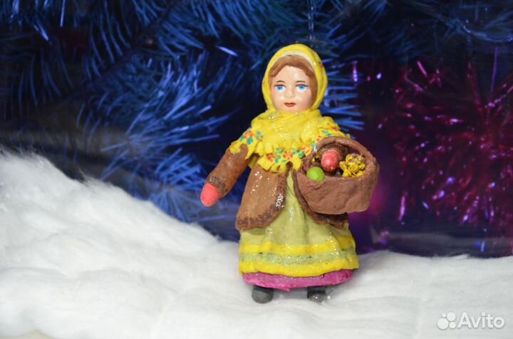 Ватные елочные игрушкм