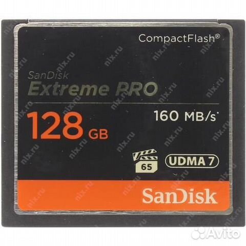 Карта памяти SanDisk Extreme Pro Compact Flash 128