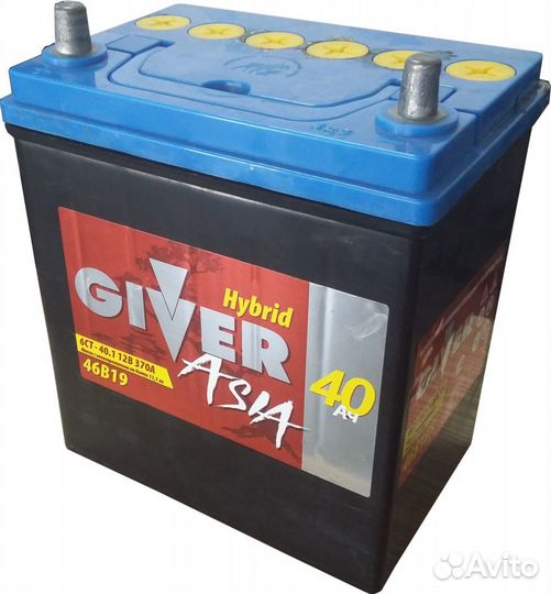 Аккумулятор 6-ст 40 Giver на Chery