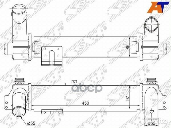 Радиатор интеркуллера KIA sorento 03-06 (140л.с