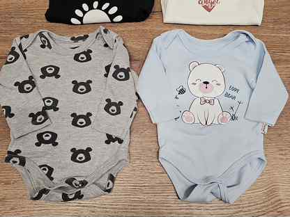 Набор бодиков с длинным рукавом на девочку 68, Волгоград