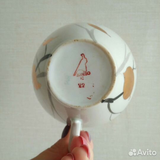 Чашка с блюдцем Дулево