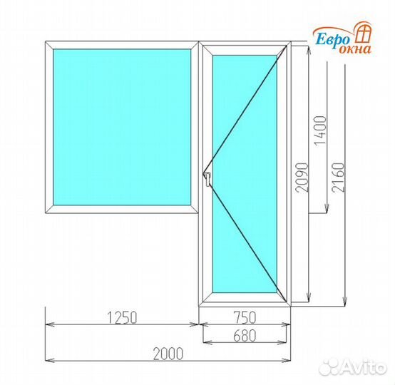 Окна пластиковые, окна не б/у, окна пвх