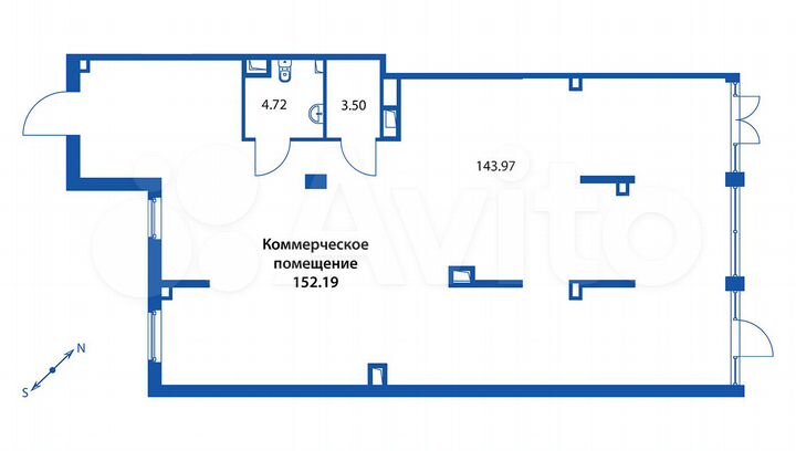 Продам помещение свободного назначения, 152.19 м²