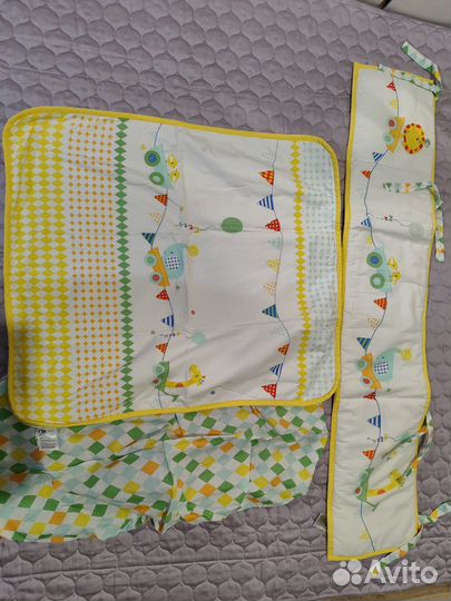 Комплект постельного в люльку с бортиком