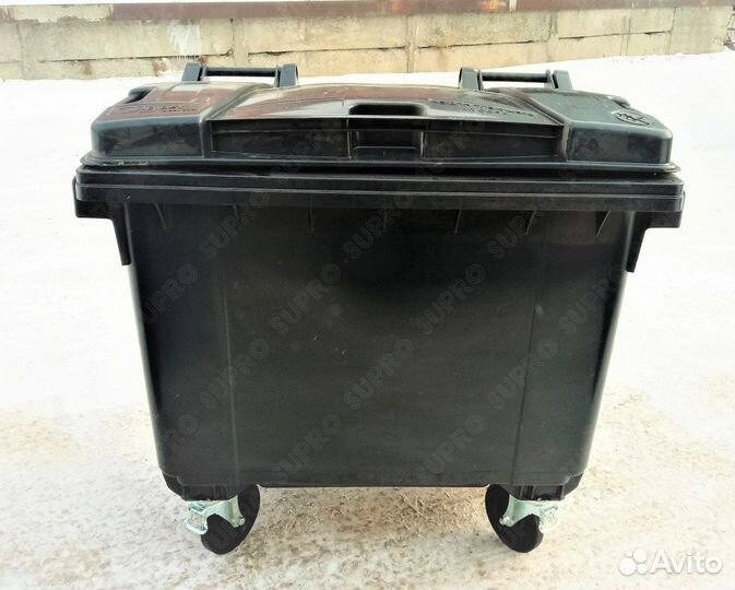 Пластиковый бак для мусора 660л Ш7357