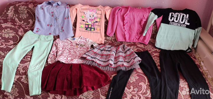 Костюм, лосины, юбка, блузка