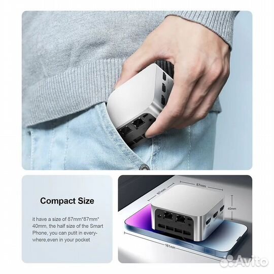 Неттоп мини пк Intel Celeron Quad Core N100/8/256