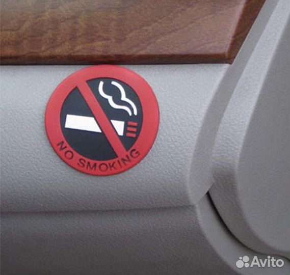 Наклейка в авто No smoking