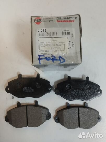 Тормозные колодки перед Ford pex 7232