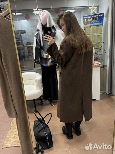 Пальто с жилетком из шерсти Корея