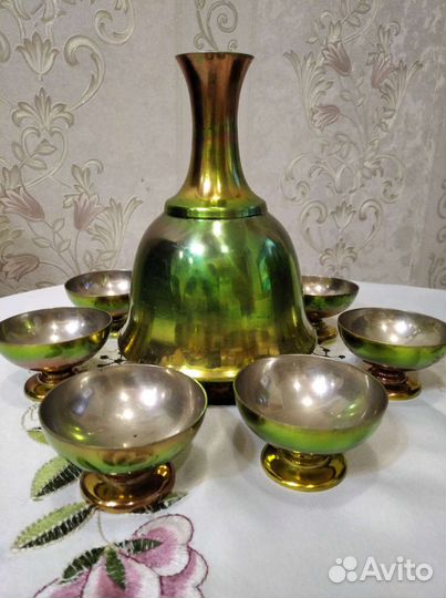 Коньячный набор мельхиор.Винтаж