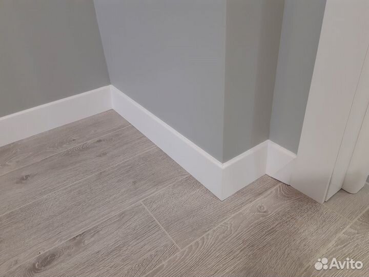 Установка плинтуса мдф / дюрополимер и декор. реек