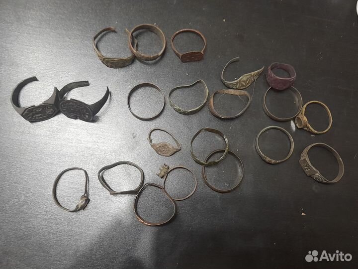 Лот старинных колец перстней
