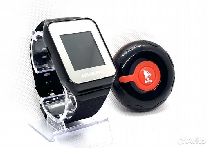 Влагозащищенная кнопка вызова официанта и часы