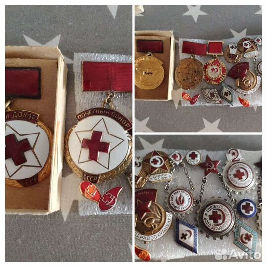 Медицина.Отличник, бгсо,донор, красный крест СССР