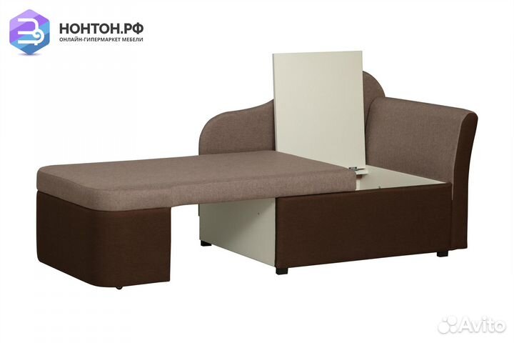 Тахта угловая выкатная Мася 12 бежевая / коричнева