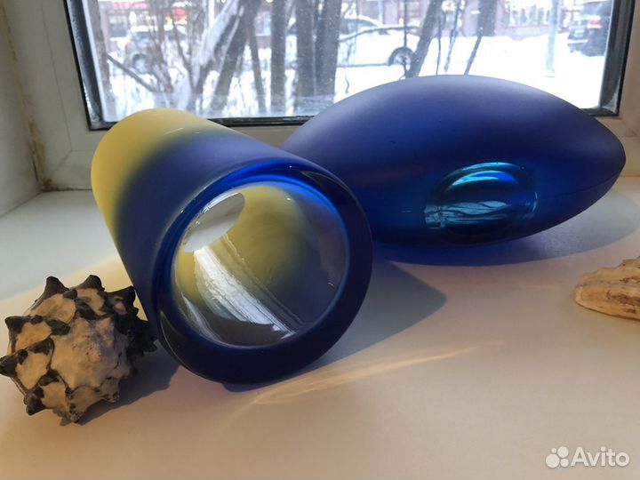 Вазы комплект, матовое стекло