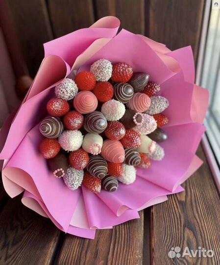 Букет из клубники в шоколаде