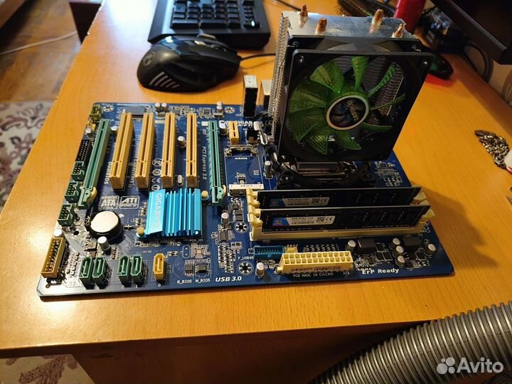 Комплект: Материнская плата+проц+озу+кулер