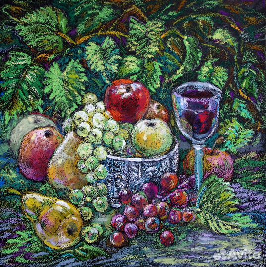 Картина,холст, масл. пастель 